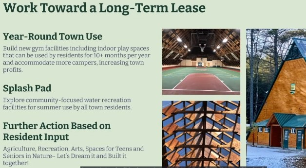 Work Toward a Long-Term Lease — year-round town use and further action