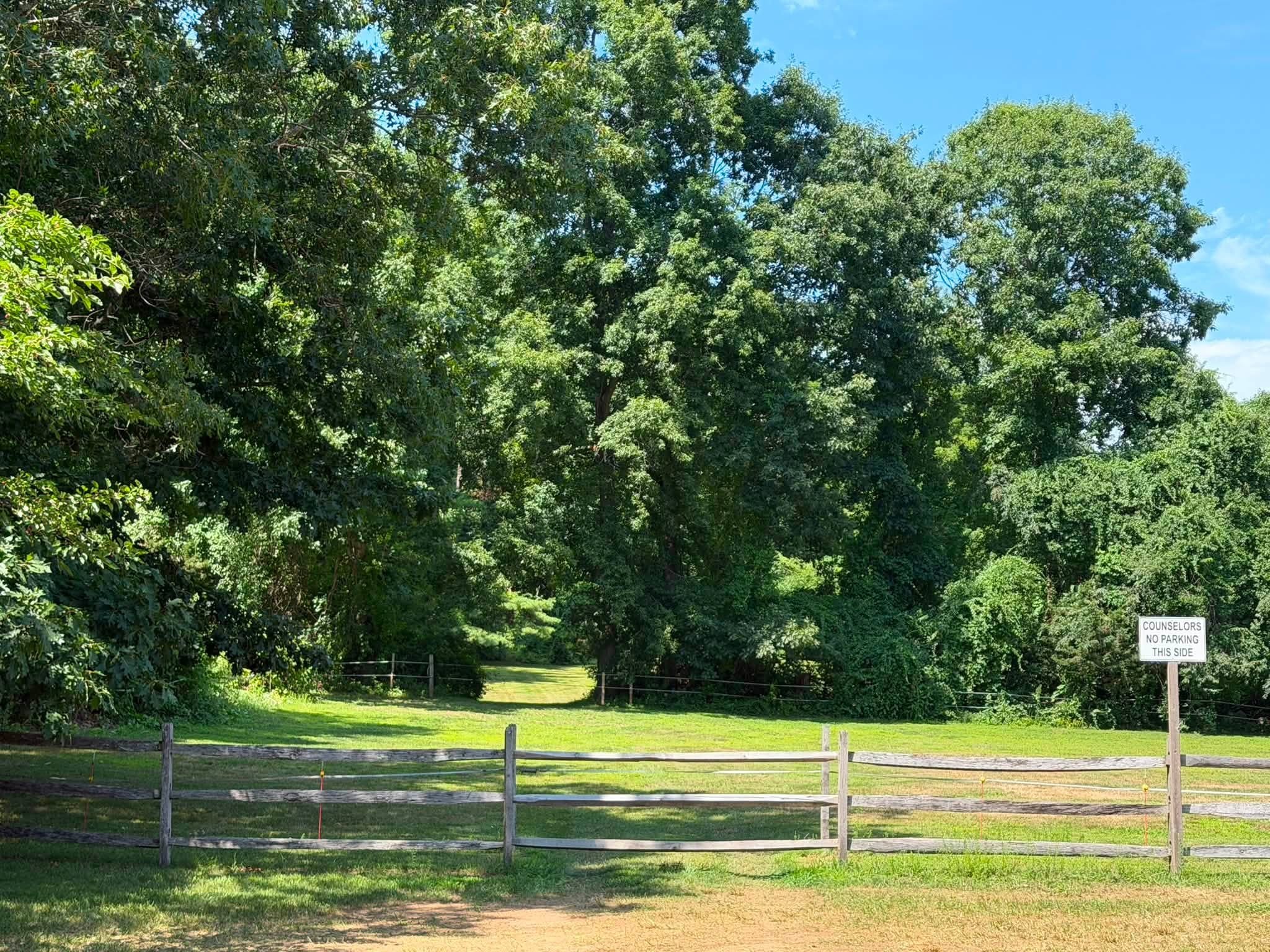 Horse paddock and open field